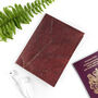 Vegan Teak Leaf Leather Passport Cover, thumbnail 11 of 12