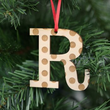 Small Spotty Letter Hanging Decoration, 2 of 7