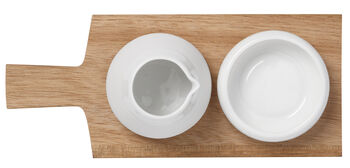 Oil And Salt White Porcelain Serving Set, 3 of 4