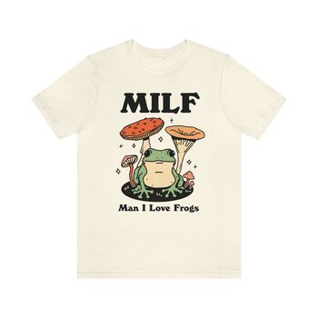'Man I Love Frogs' Retro Frog Milf Tshirt, 9 of 10
