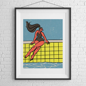 Lady By The Pool Fine Art Print, 2 of 3