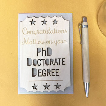 Personalised Ph D Degree Card, 9 of 9
