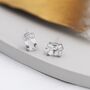 Genuine Clear Topaz Stud Earrings Sterling Silver, thumbnail 5 of 11