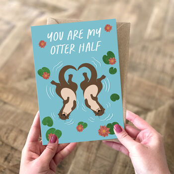 Otter Half Anniversary Card, 2 of 3