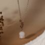 Silver White Jade Lily Of The Valley Toggle Necklace, thumbnail 9 of 12