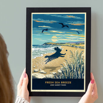 Spaniel Beach Fun Limited Edition Spaniel Gift Print, 3 of 12