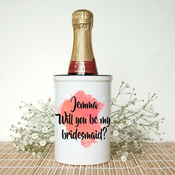 Will Yo Be My Bridesmaid Minimature Champagne Bucket, 2 of 3