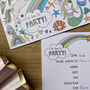 Magical Party Invitations To Colour In, thumbnail 2 of 3