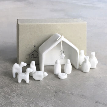 Porcelain Small Christmas Nativity Scene, 4 of 5