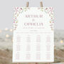 Wildflower Wedding Table Plan In Pink, thumbnail 1 of 5
