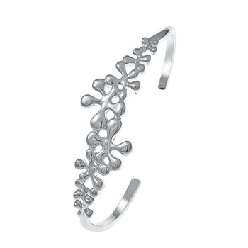 Sterling Silver Lucy Quartermaine Splash Cuff Bangle, 2 of 4