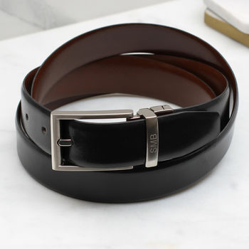 Personalised Luxury Leather Reversible Belt, 2 of 5