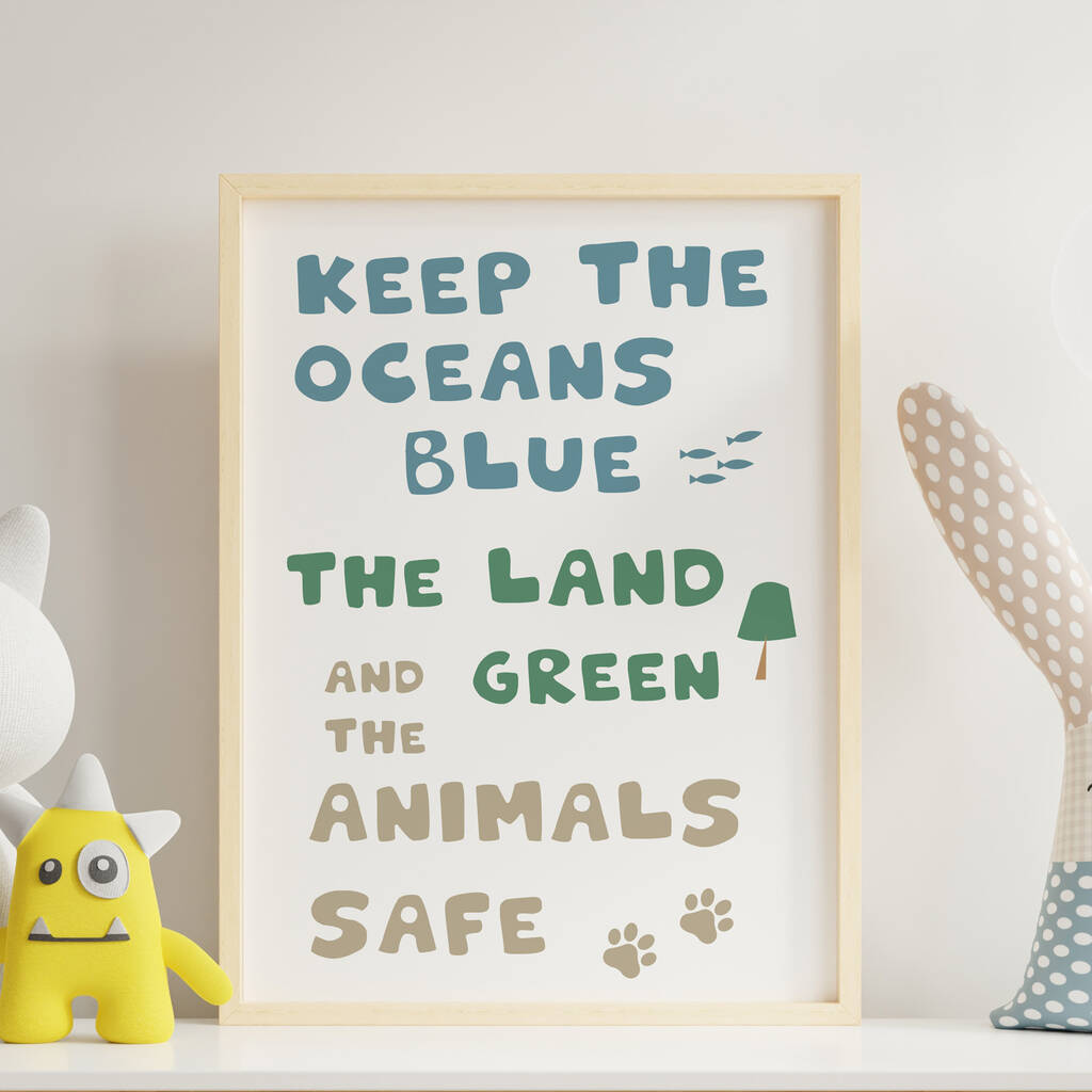 Childrens Nature Typography Print, 1 of 3