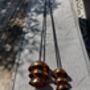 Copper Triple Cup Garden Sculpture – Small Or Large Size On 80cm Black Iron Pole, thumbnail 6 of 6