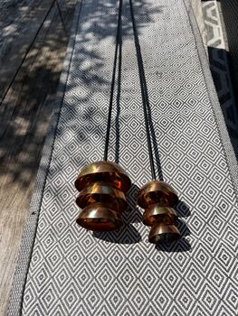 Copper Triple Cup Garden Sculpture – Small Or Large Size On 80cm Black Iron Pole, 6 of 6