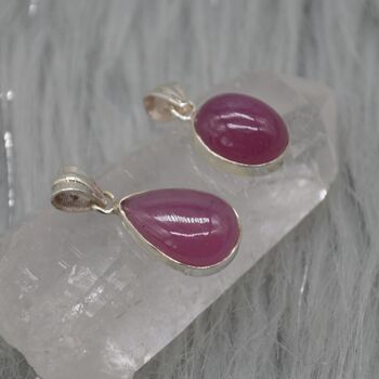 Ruby Sterling Silver Pendant: July Birthstone, 2 of 6