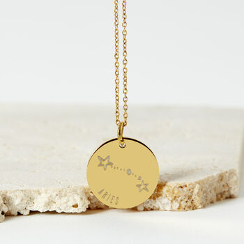 Zodiac Constellation Stainless Steel Gold Necklace, 4 of 11