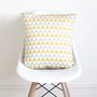 Geometric Yellow And Grey Cushion Cover, thumbnail 1 of 7