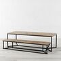 Tower H Natural Ash V Shaped Legs Solid Dining Table, thumbnail 4 of 5