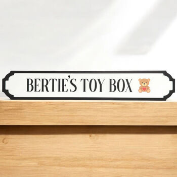 Personalised Acrylic Toy Box Name Sign For Kids, 3 of 7