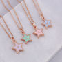 Mini Enamel Heart And Star Initial Necklace, thumbnail 3 of 12