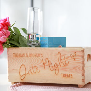 Personalised Date Night Wooden Crate, 2 of 6