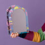 Personalised Retro Iridescent Arched Wall Mirror, thumbnail 1 of 4