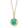 Eye Am Protected Turquoise Enamel Coin Necklace, thumbnail 12 of 12
