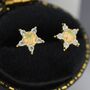 Opal Cz Star Stud Earrings In Sterling Silver, thumbnail 7 of 12