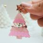 Glitter Christmas Tree Earrings – Festive Jewellery In Velvet Pouch Limited Edition Choice Of Two Colours, thumbnail 3 of 9