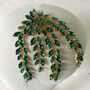 Emerald Crystal Leaf Headpiece, thumbnail 5 of 5