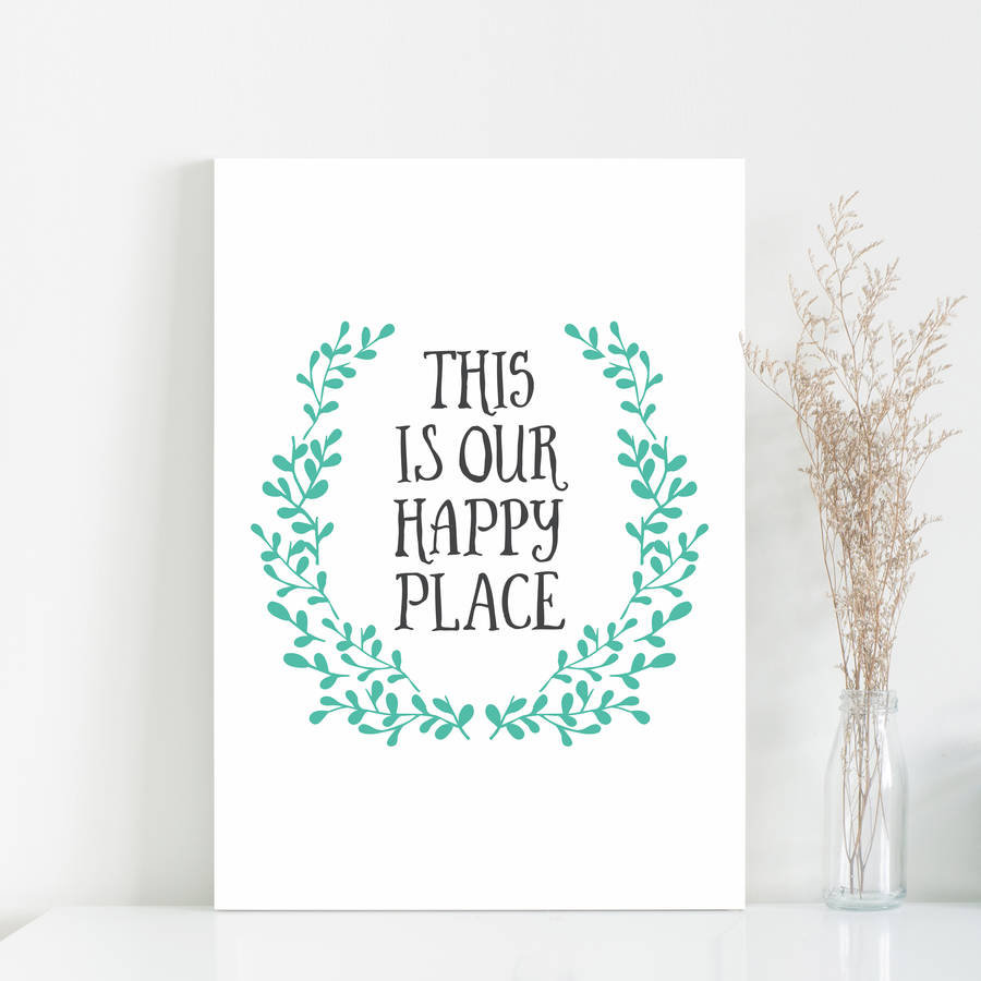 'This Is Our Happy Place' New Home / Housewarming Print By PaperPaper