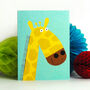 Mini Giraffe Greetings Card, thumbnail 1 of 5