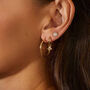 9ct Gold Sleeper Hoop Earrings, thumbnail 1 of 7