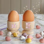 Personalised Mummy And Me Wooden Egg Cups, thumbnail 2 of 4