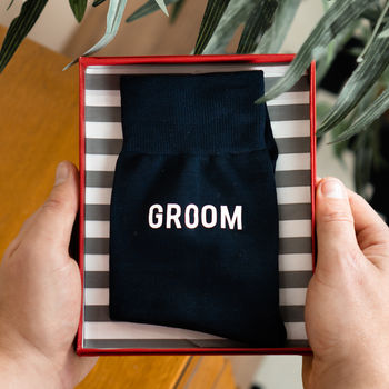 'Groom' Wedding Day Socks, 2 of 2