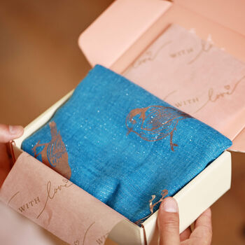 Great British Birds Rose Gold Foil Scarf, 3 of 9