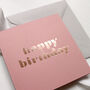 Retro Gold Foil Happy Birthday Card, thumbnail 3 of 6