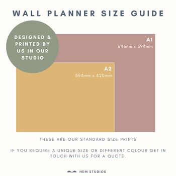 2026 Wall Planner | Personalised Monthly Grid Calendar, 6 of 6