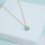 Brooklyn Aqua Chalcedony And Gold Plated Necklace, thumbnail 1 of 4