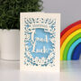 Personalised Papercut Floral Good Luck Card, thumbnail 4 of 10