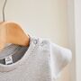 Personalised Grey Children’s Striped T Shirt, thumbnail 3 of 4