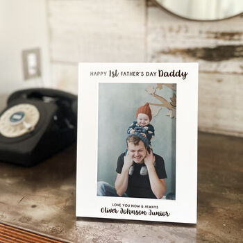 Personalised 1st Father's Day Photo Frame Gift, 5 of 11