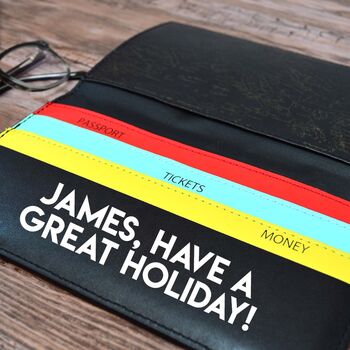 Personalised Travel Document Holder In Black, 4 of 4