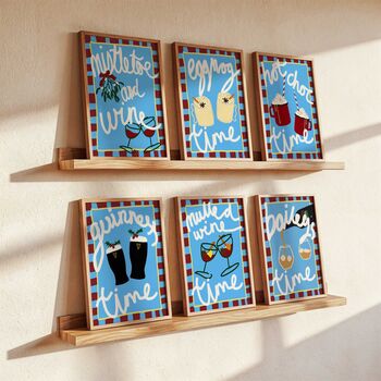 'Bailey's Time' Christmas Art Print, 4 of 5