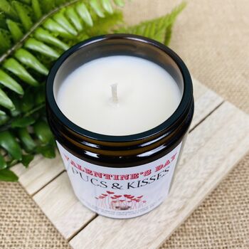 Personalised Pug Dog Amber Valentines Candle, 2 of 5