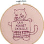 Cats Against Catcalls Embroidery Hoop Kit, thumbnail 2 of 6