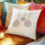 White Contemporary Christmas Bauble Cushion Cover, thumbnail 6 of 6