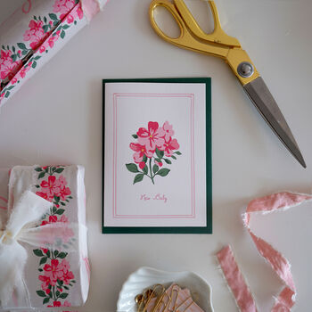New Baby Girl Card – Pink Floral – Baby Shower, 2 of 3