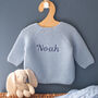 Luxury Knitted Personalised Back Embroidered Baby Cardigan, thumbnail 3 of 12